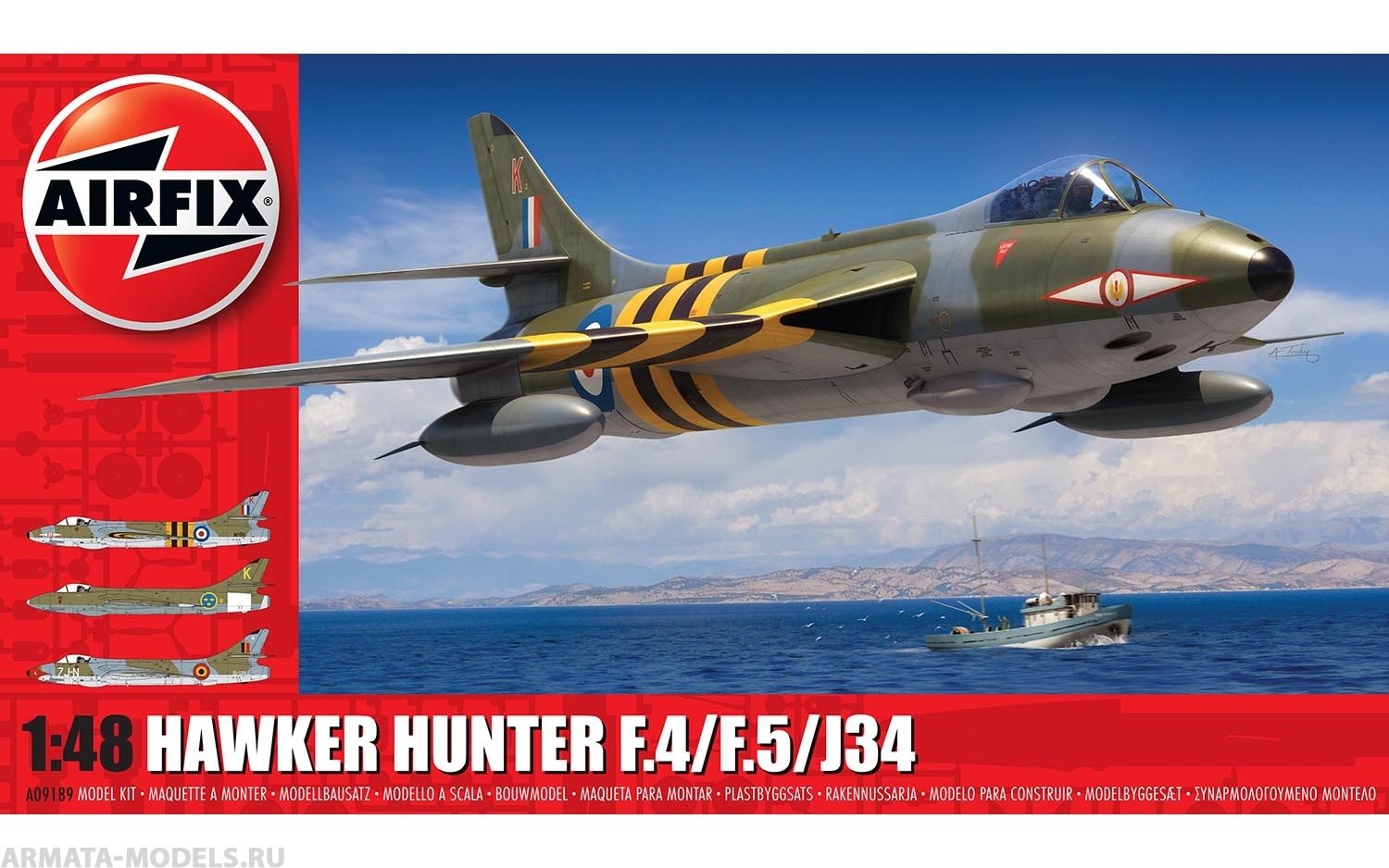 

A09189 Сборная модель самолета C Hawker Hunter F.4/F.5/J.34