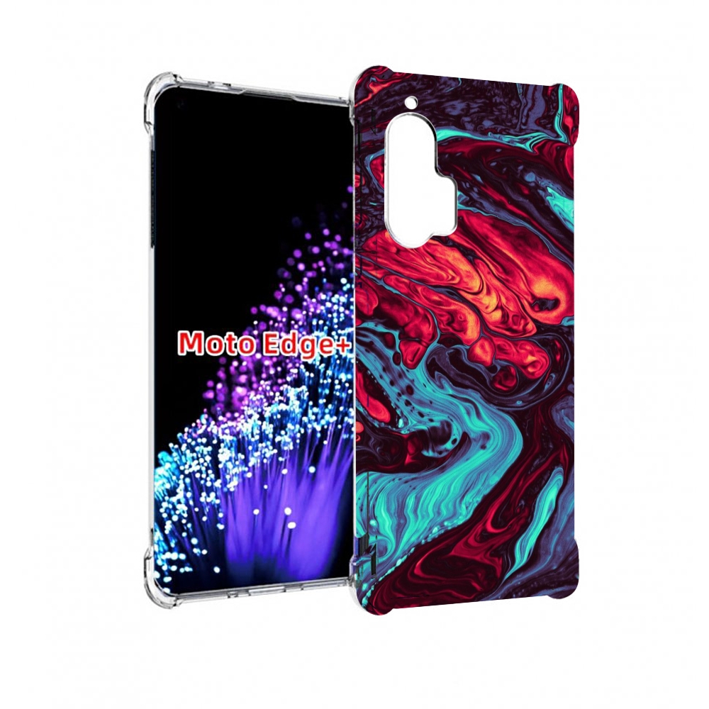 

Чехол MyPads разбавленная краска для Motorola Edge+ Plus, Прозрачный, Tocco