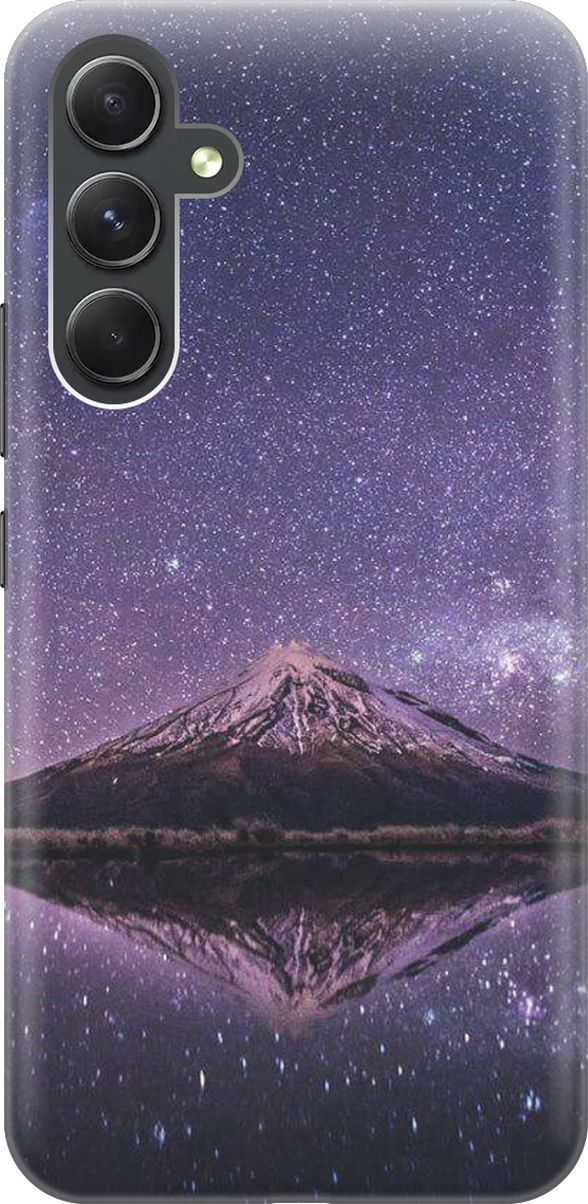 

Силиконовый чехол на Samsung Galaxy A54 5G "Гора и звездное небо", Синий;фиолетовый, 158758