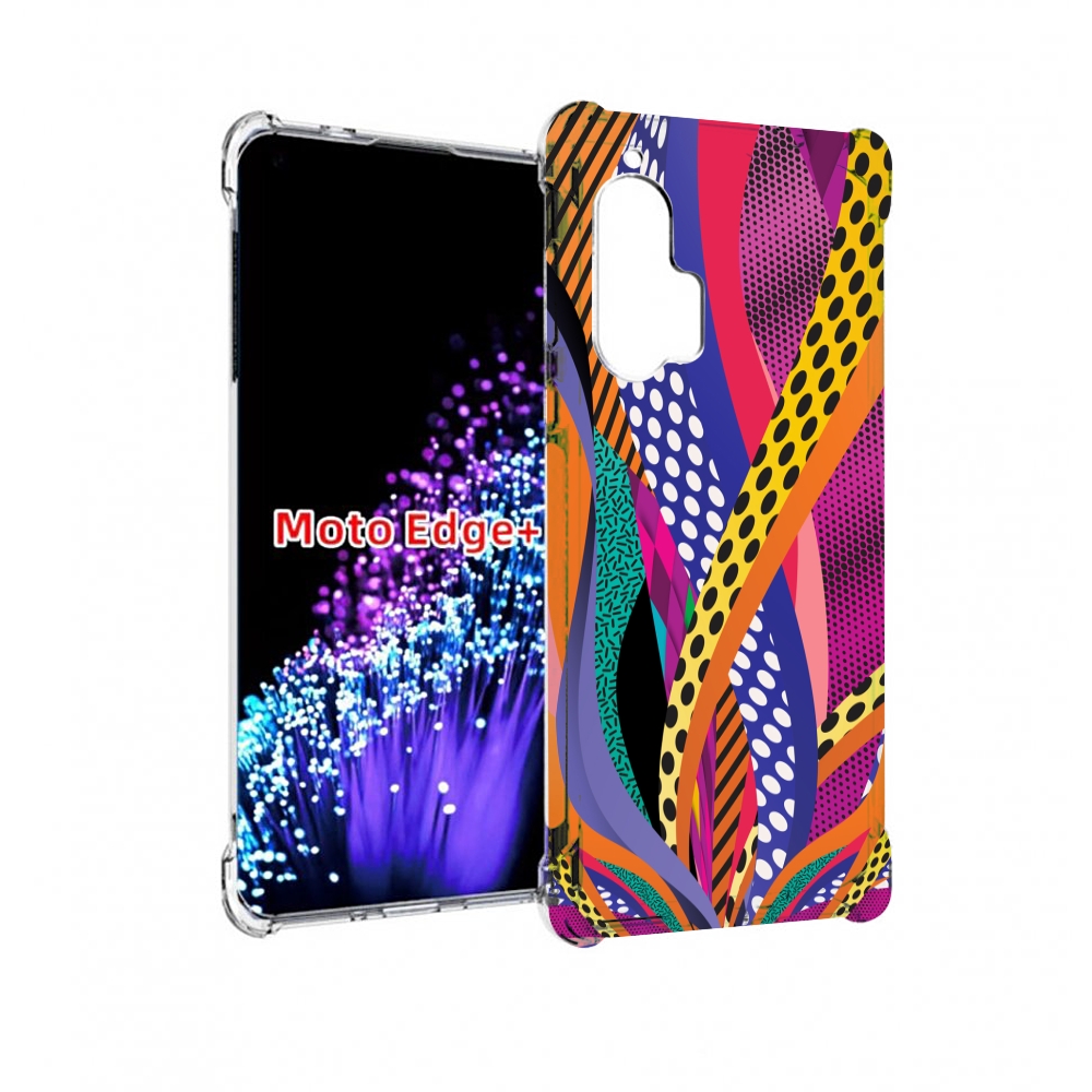 

Чехол MyPads разноцветные щупальца для Motorola Edge+ Plus, Прозрачный, Tocco