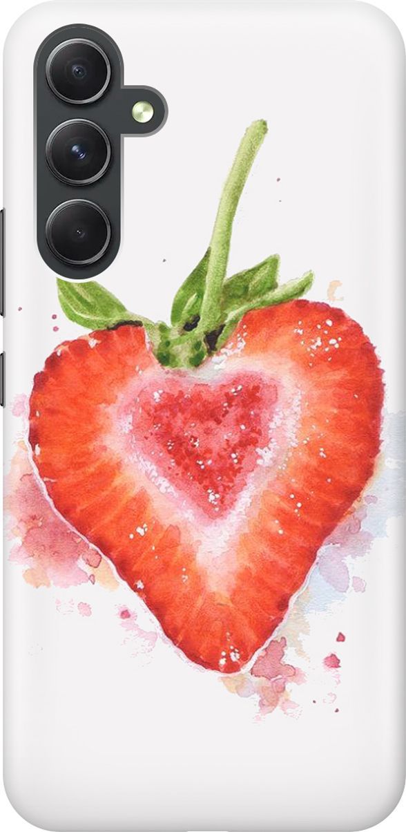 

Силиконовый чехол на Samsung Galaxy A54 5G "Акварельная клубничка", Белый;красный, 158750