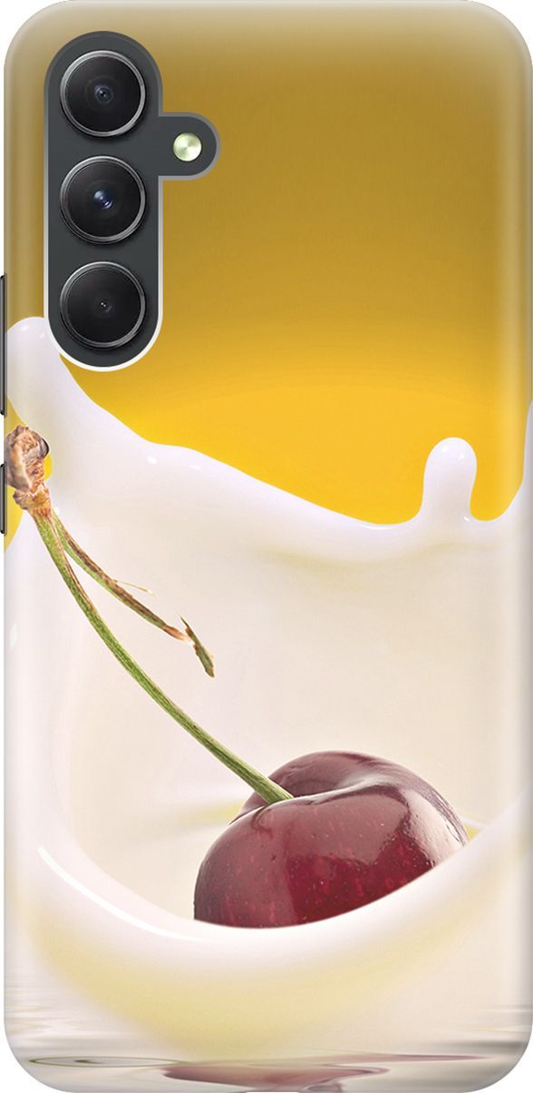 

Силиконовый чехол на Samsung Galaxy A54 5G "Ягода в молоке", Белый;желтый, 158750