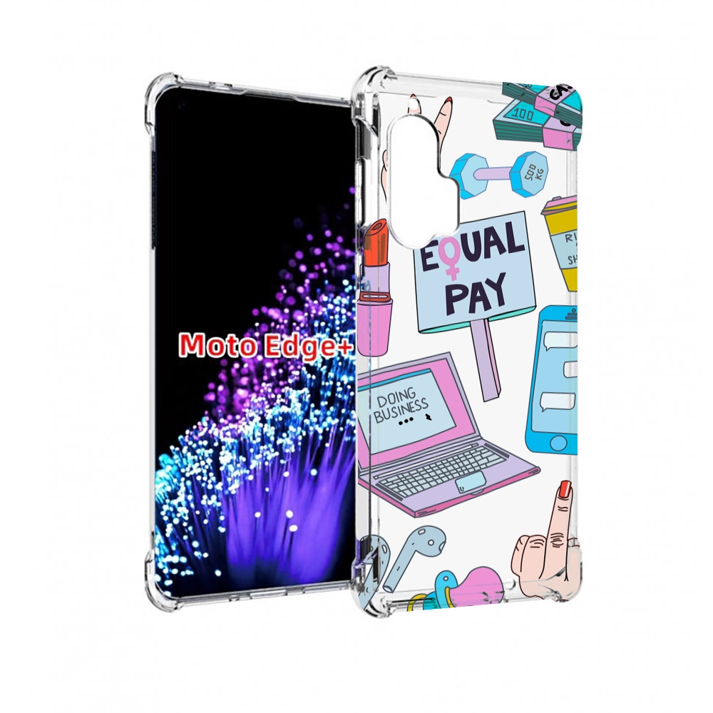 

Чехол MyPads разные-штучки для Motorola Edge+ Plus, Прозрачный, Tocco