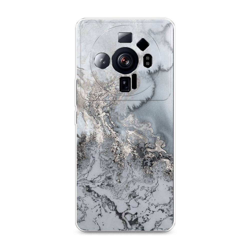фото Силиконовый чехол "морозная лавина серая" на xiaomi 12s ultra awog