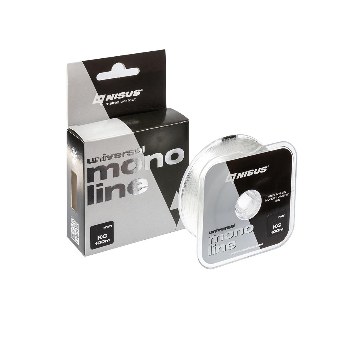 

Леска монофильная Nisus Monoline Universal 0,6 мм, 100 м, 31 кг, transparent, Прозрачный, Monoline Universal