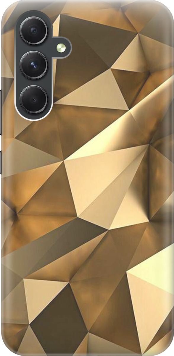 

Силиконовый чехол на Samsung Galaxy A54 5G "Бронзовые грани", Коричневый, 158748