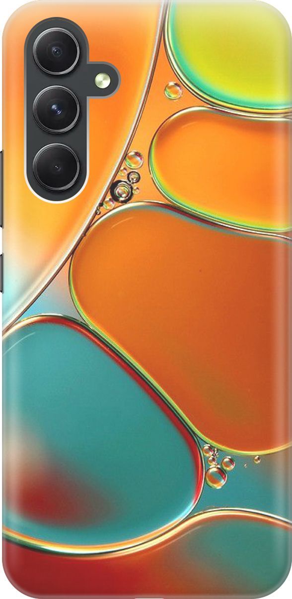 

Силиконовый чехол на Samsung Galaxy A54 5G "Разноцветные пузырьки", Голубой;оранжевый, 158748