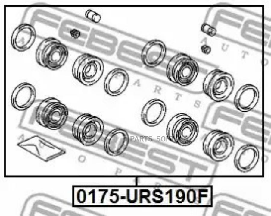 FEBECT 0175URS190F 0175-URS190F_рк дискового тормоза пLexus LS 43i 00-06 1650₽