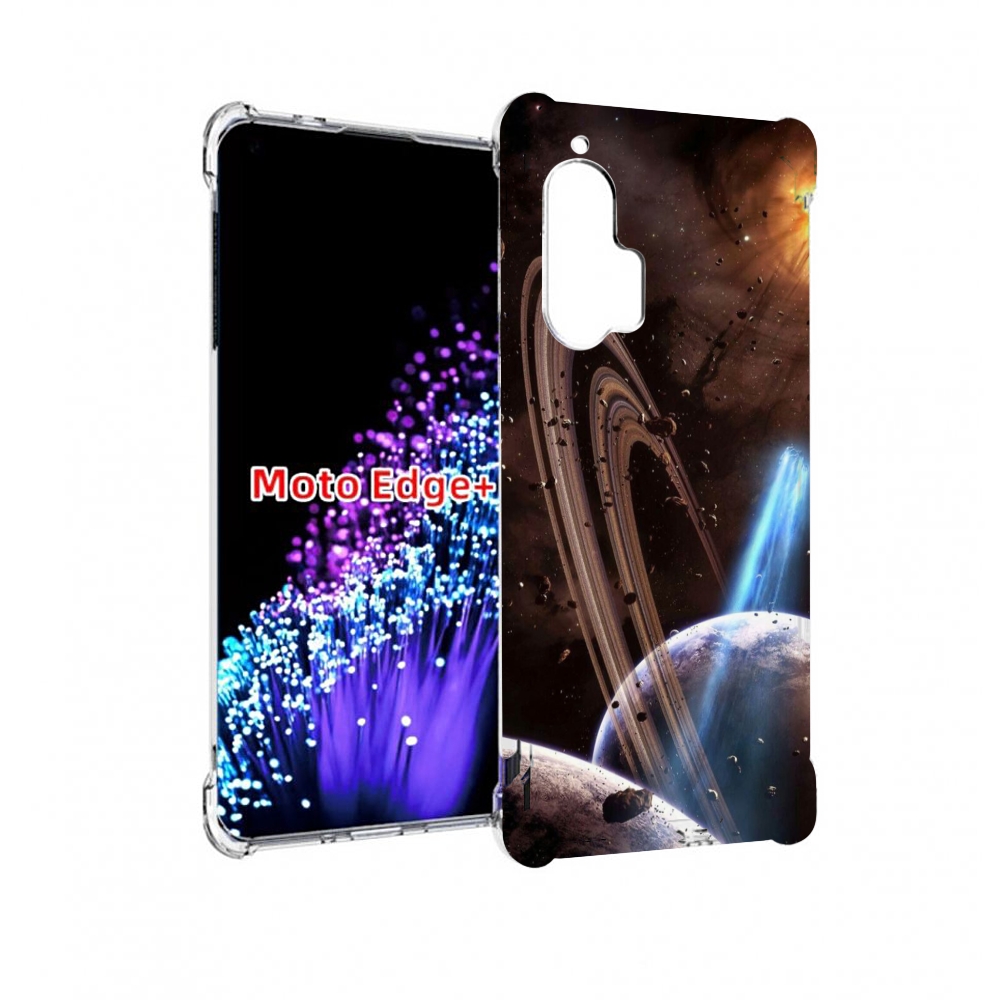 

Чехол MyPads сатурн в космосе для Motorola Edge+ Plus, Прозрачный, Tocco
