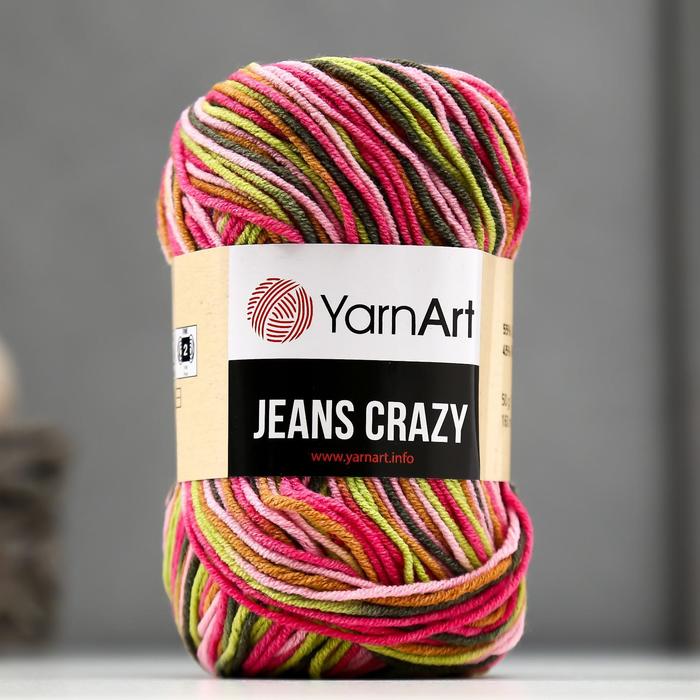 

Пряжа Jeans crazy 55% хлопок, 45% акрил 160м 50гр (7206 принт), Разноцветный