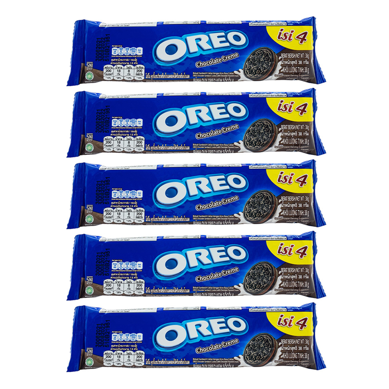 Печенье Oreo с шоколадным кремом, 5 шт по 38 г