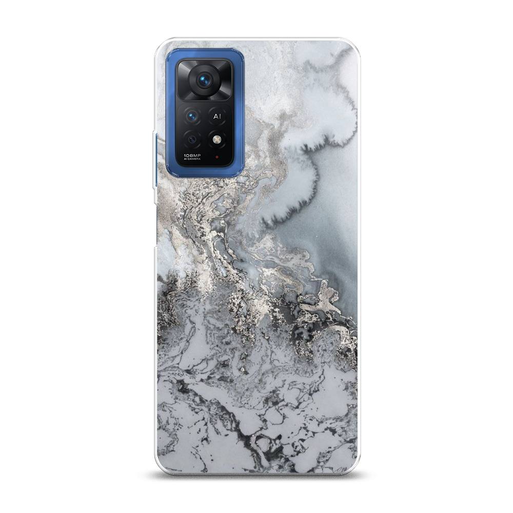 фото Силиконовый чехол "морозная лавина серая" на xiaomi redmi note 11 pro 5g awog