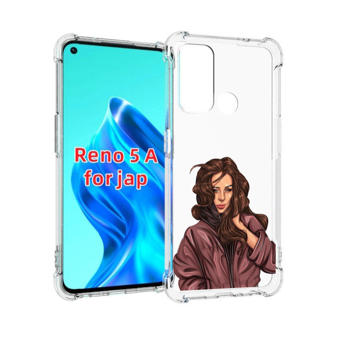 

Чехол MyPads Арт рисунок девушки для Oppo Reno 5A, Прозрачный, Tocco