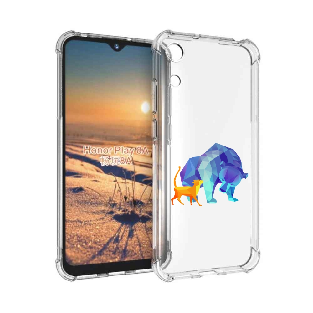 

Чехол бампер MyPads Кот-и-медведь для Honor 8A, Прозрачный, Tocco