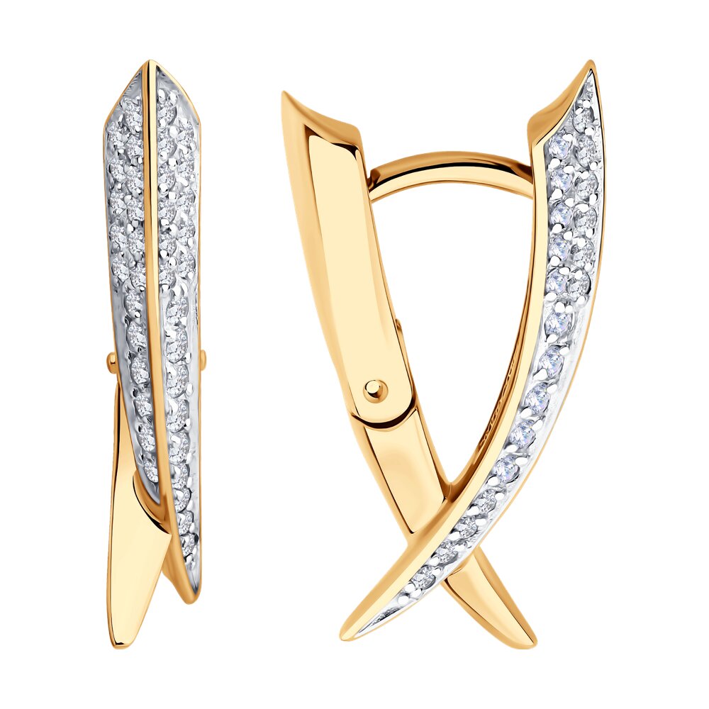 

Серьги из золота Diamant 51-120-02811-1, фианит, 51-120-02811-1