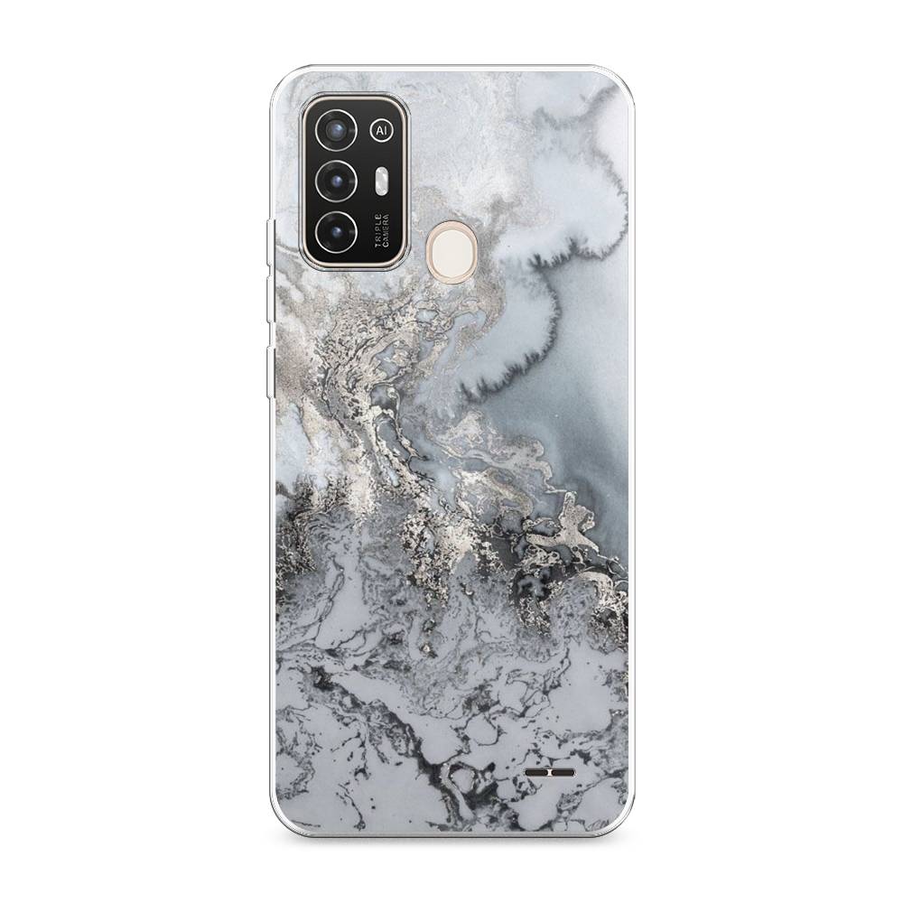фото Силиконовый чехол "морозная лавина серая" на zte blade a52 awog