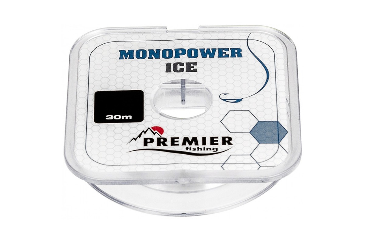 Леска монофильная Premier Fishing Monopower Ice 0,25 мм, 30 м, 6,3 кг, clear