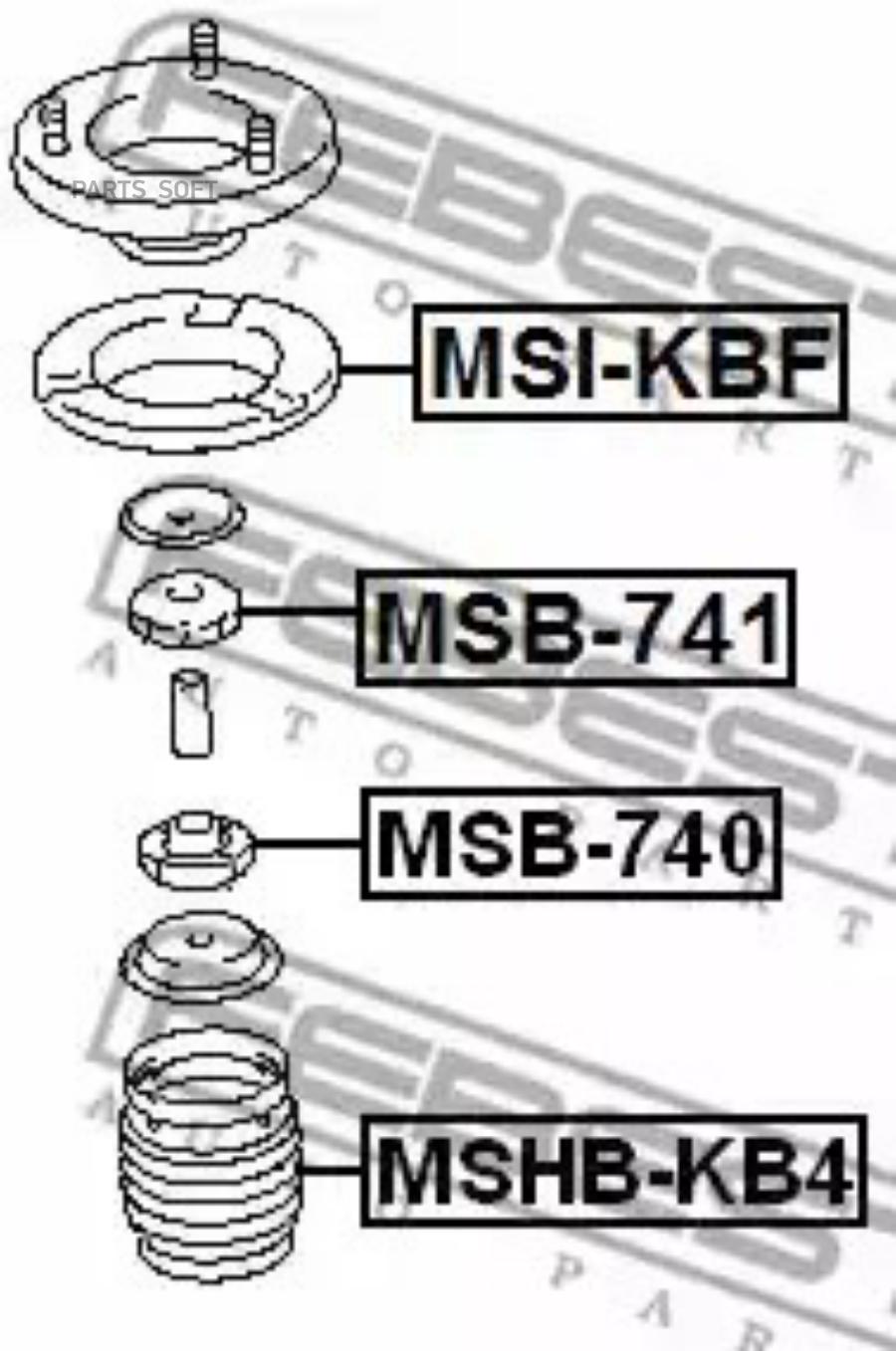 

FEBECT MSIKBF MSI-KBF_проставка пружины! верхняя\ Mitsubishi L200/Montero 05>