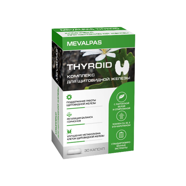 Биологически активная добавка Mevalpas thyroid капсул 30 шт