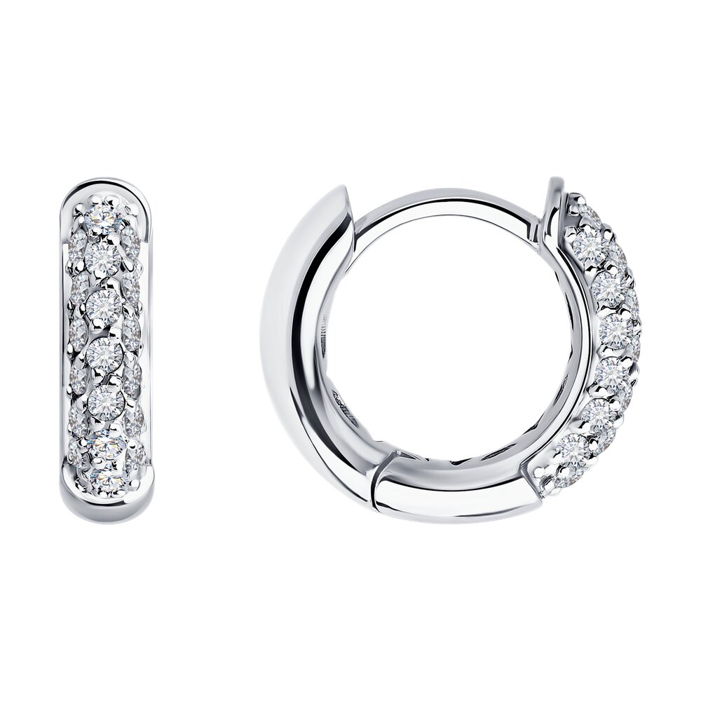 

Серьги конго из золота SOKOLOV 1022381-3, бриллиант, 1022381-3