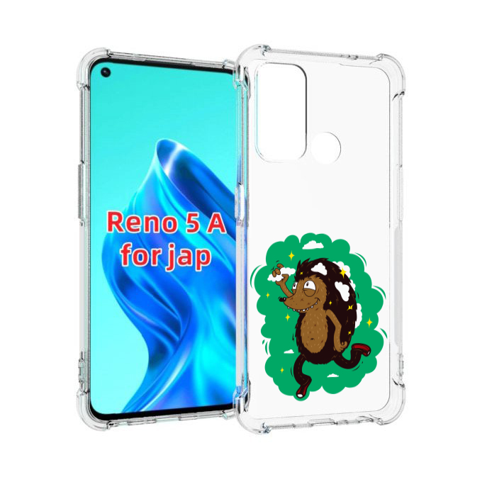 

Чехол MyPads Ежик в облаках для Oppo Reno 5A, Прозрачный, Tocco