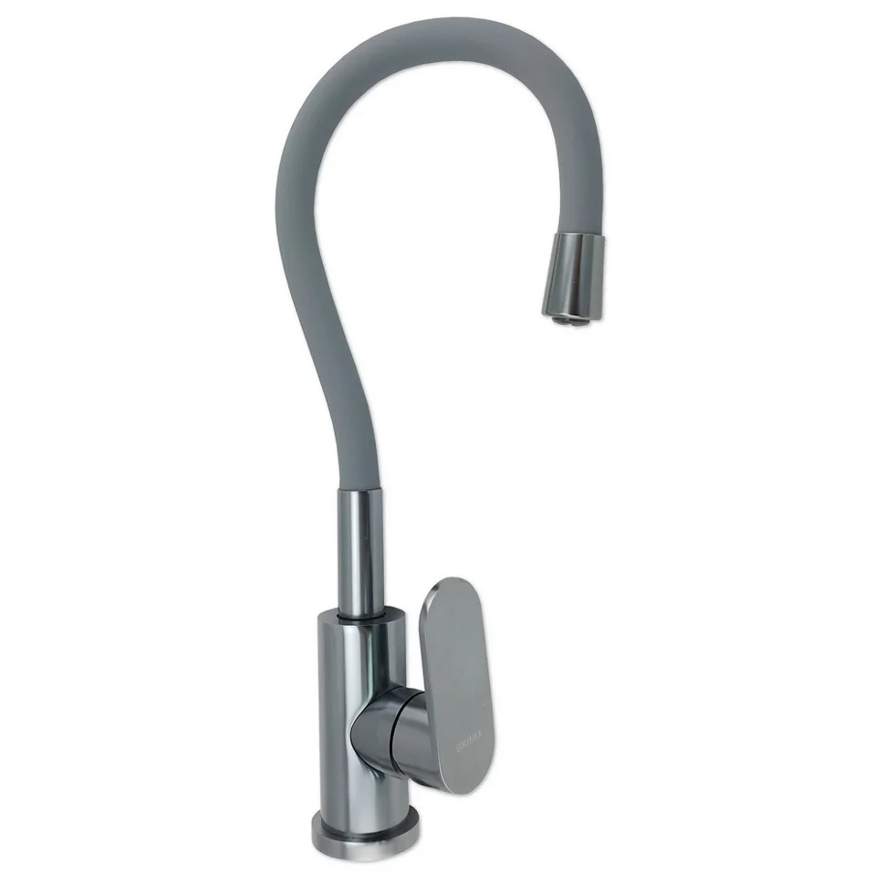 

Смеситель BRIMIX для кухни с гибким изливом, ТИТАН из алюминия, шаровый, Серый