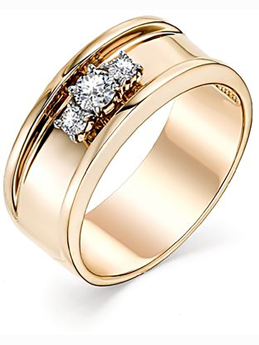 

Кольцо из красного золота с 3 бриллиантами р. 18 Master Brilliant 1-107-023, 1-107-023