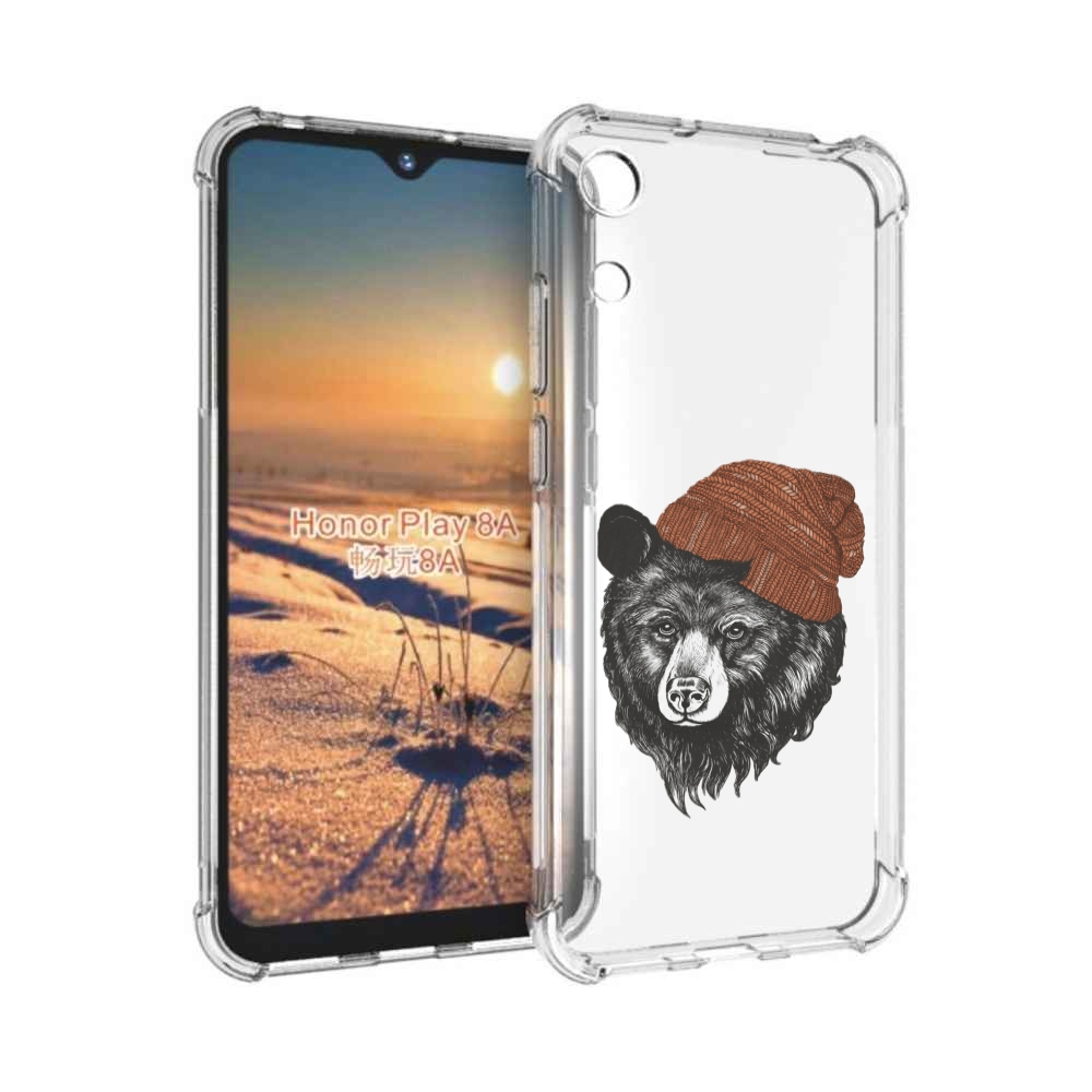 

Чехол бампер MyPads Медведь в шапке 2 для Honor 8A., Прозрачный, Tocco