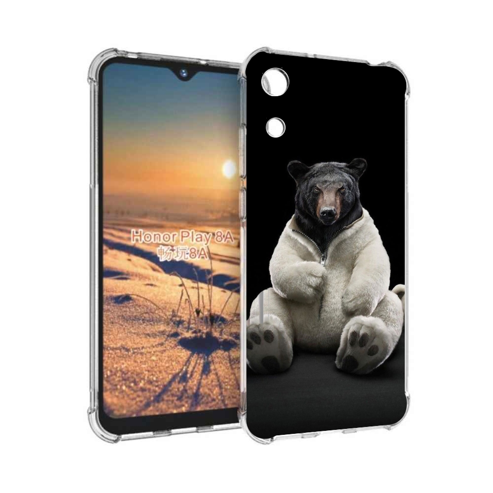 

Чехол бампер MyPads Медведь-бурый-белый для Honor 8A, Прозрачный, Tocco