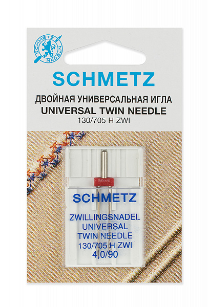 фото Иглы стандартные двойные schmetz 130/705h zwi 90/4.0, уп.1 игла