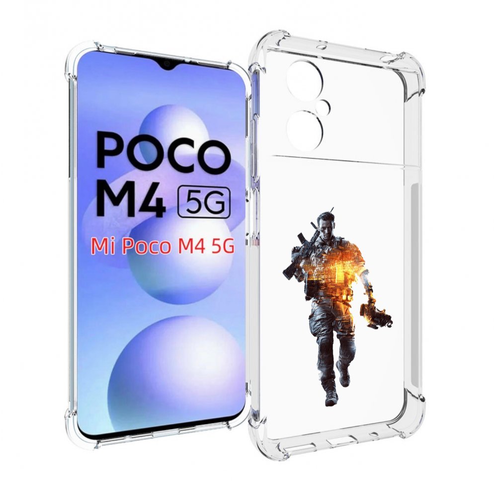 

Чехол MyPads Battlefield-4 мужской для Xiaomi Poco M4 5G, Прозрачный, Tocco