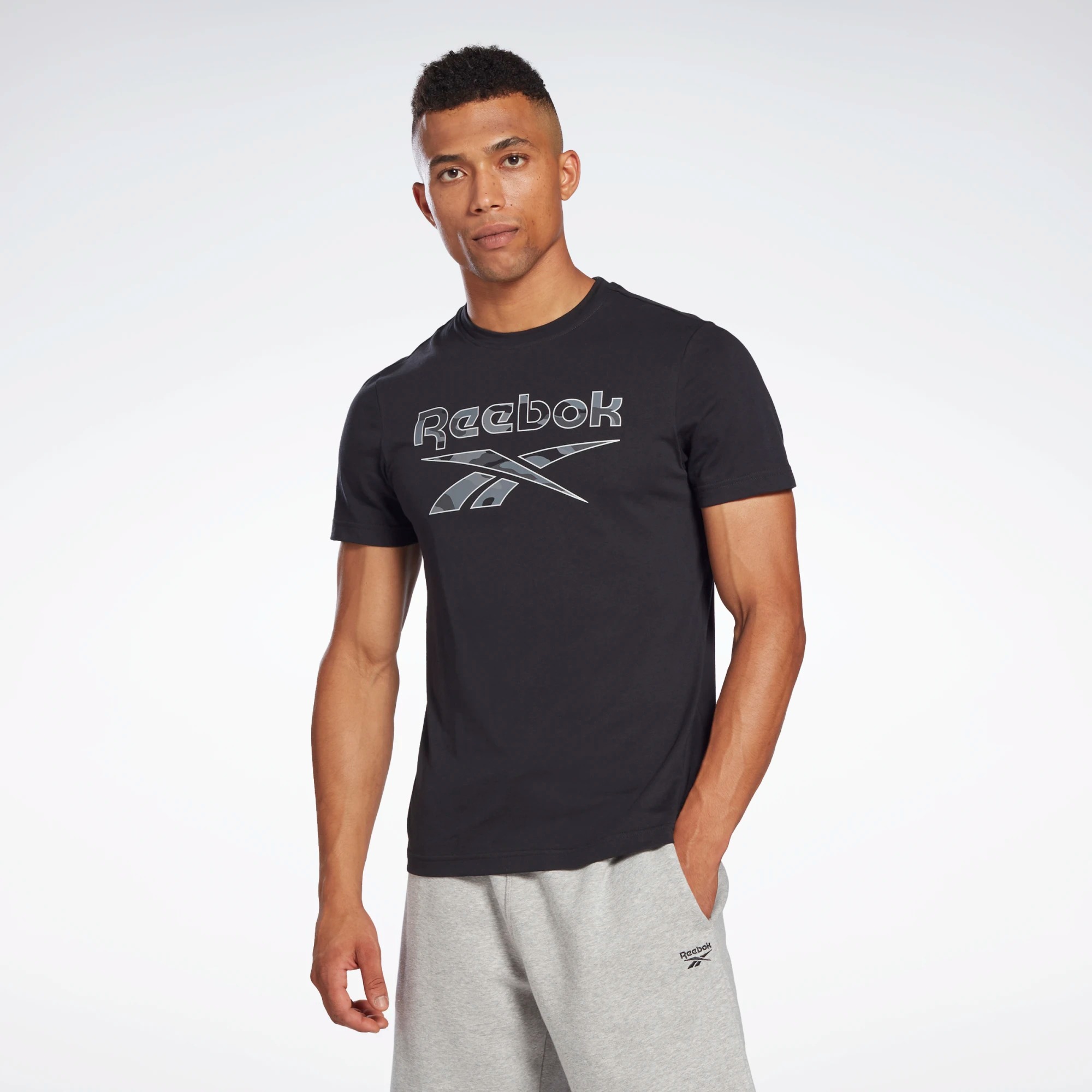 

Футболка мужская Reebok Identity Big Logo T-Shirt черная M, Identity Big Logo T-Shirt