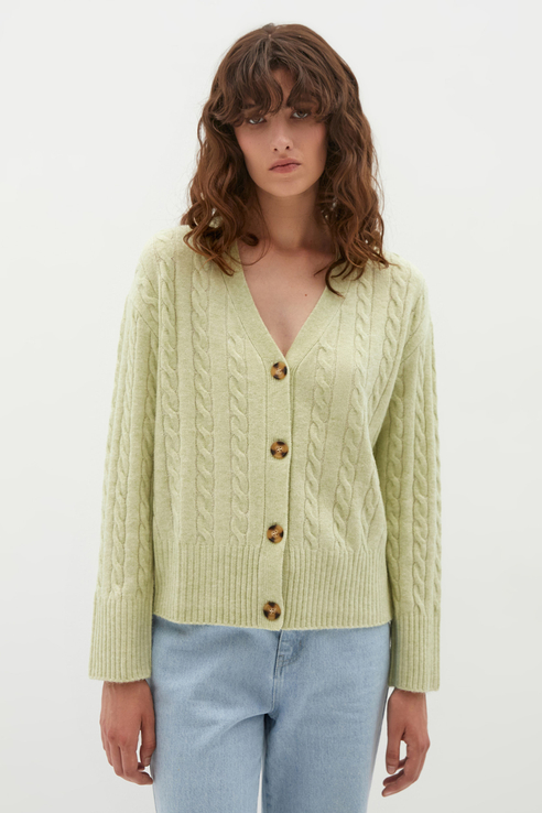 

Кардиган женский ZARINA 1329630840 зеленый 42 RU, 1329630840