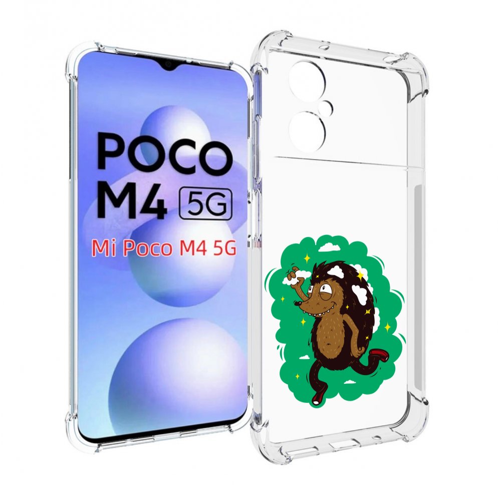 

Чехол MyPads Ежик в облаках для Xiaomi Poco M4 5G, Прозрачный, Tocco
