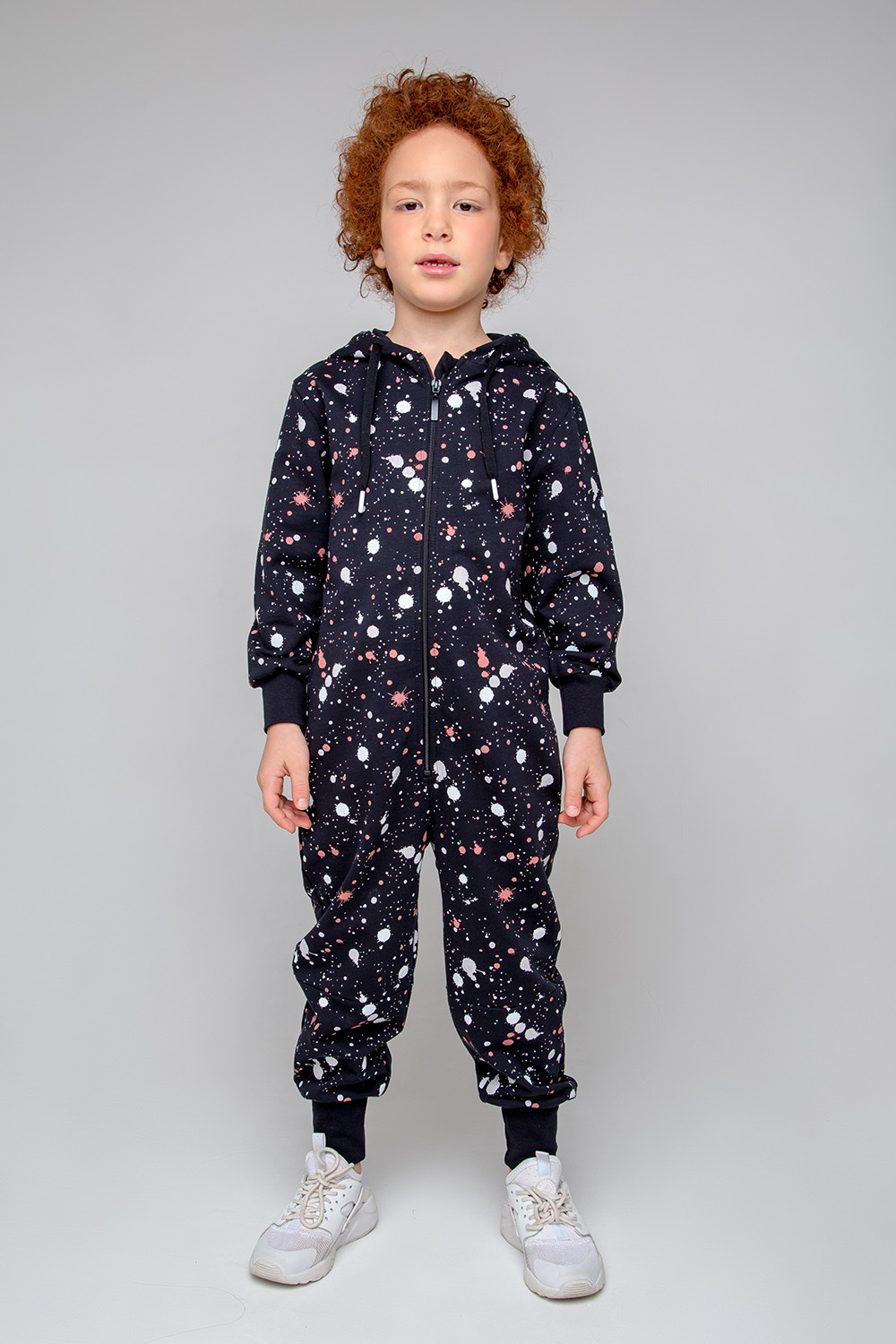 

Комбинезон детский CROCKID М 2687, черный, арт брызги к350, 128, М 2687