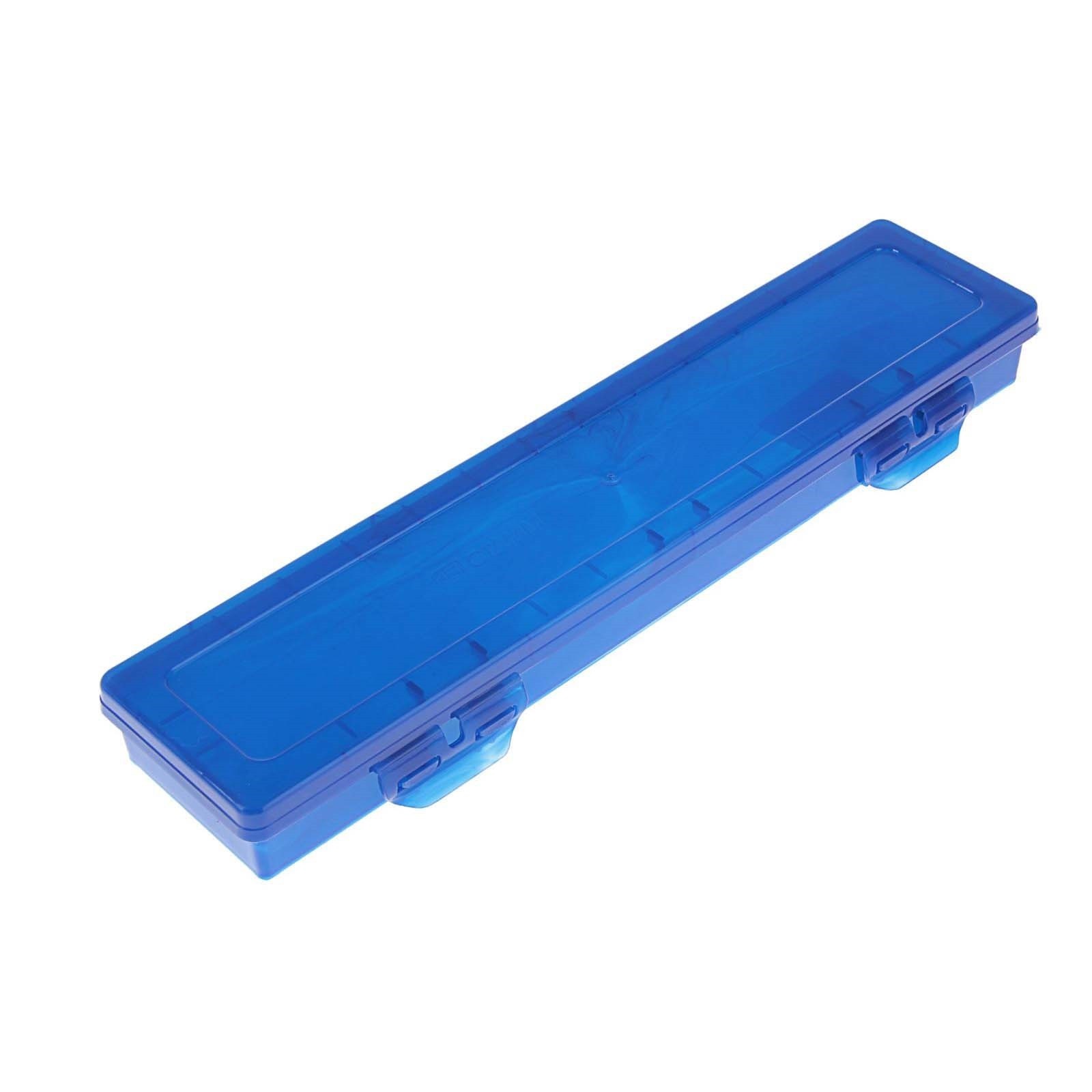 Пенал-футляр для кистей СТАММ, 90х350х35мм, пластик синий (пн82)
