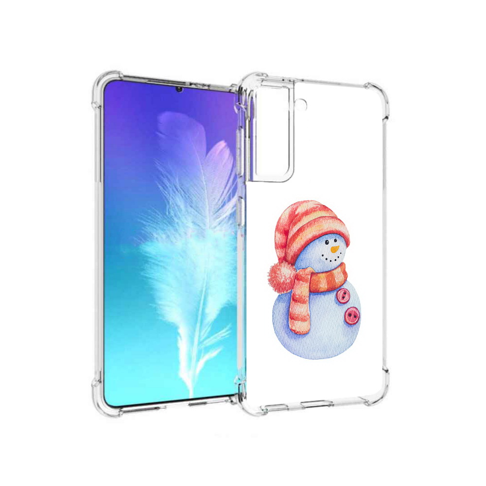 

Чехол MyPads Tocco для Samsung Galaxy S21 Веселый снеговик (PT157088.510.44), Прозрачный, Tocco