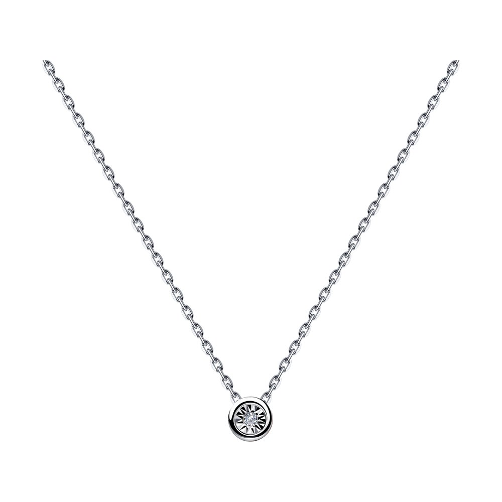 

Колье из белого золота 38 см Diamant 52-270-01080-1, бриллиант, 52-270-01080-1