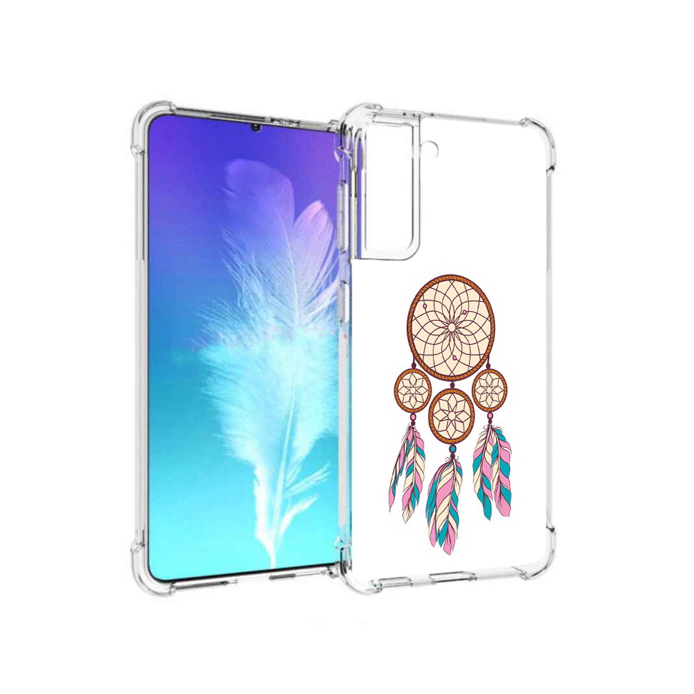 

Чехол MyPads Tocco для Samsung Galaxy S21 ловец снов бежевый (PT157088.510.442), Прозрачный, Tocco