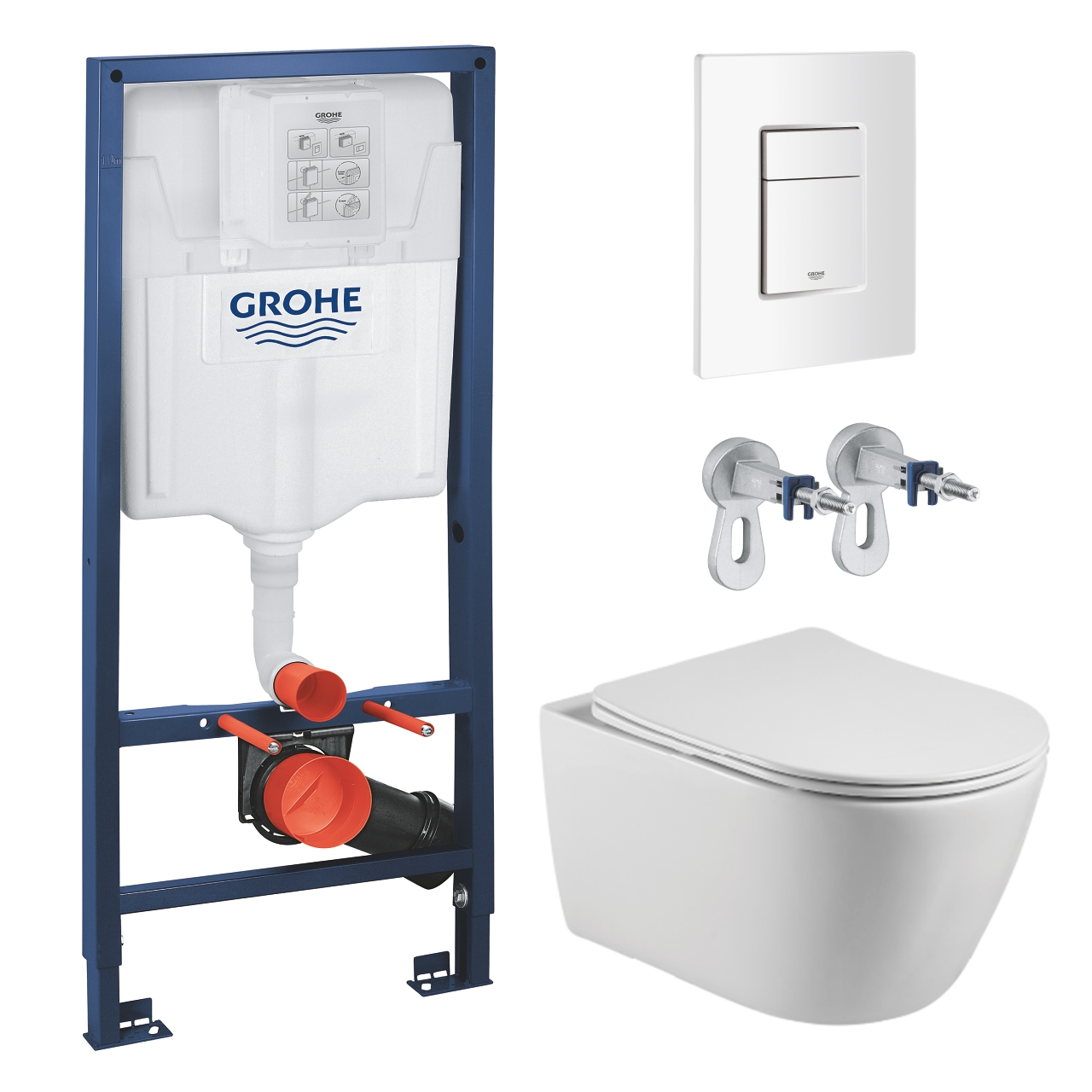 Комплект инсталляции GROHE с унитазом Aquatek БЕТТА и сиденьем с микролифтом (NW0196) 600021949472