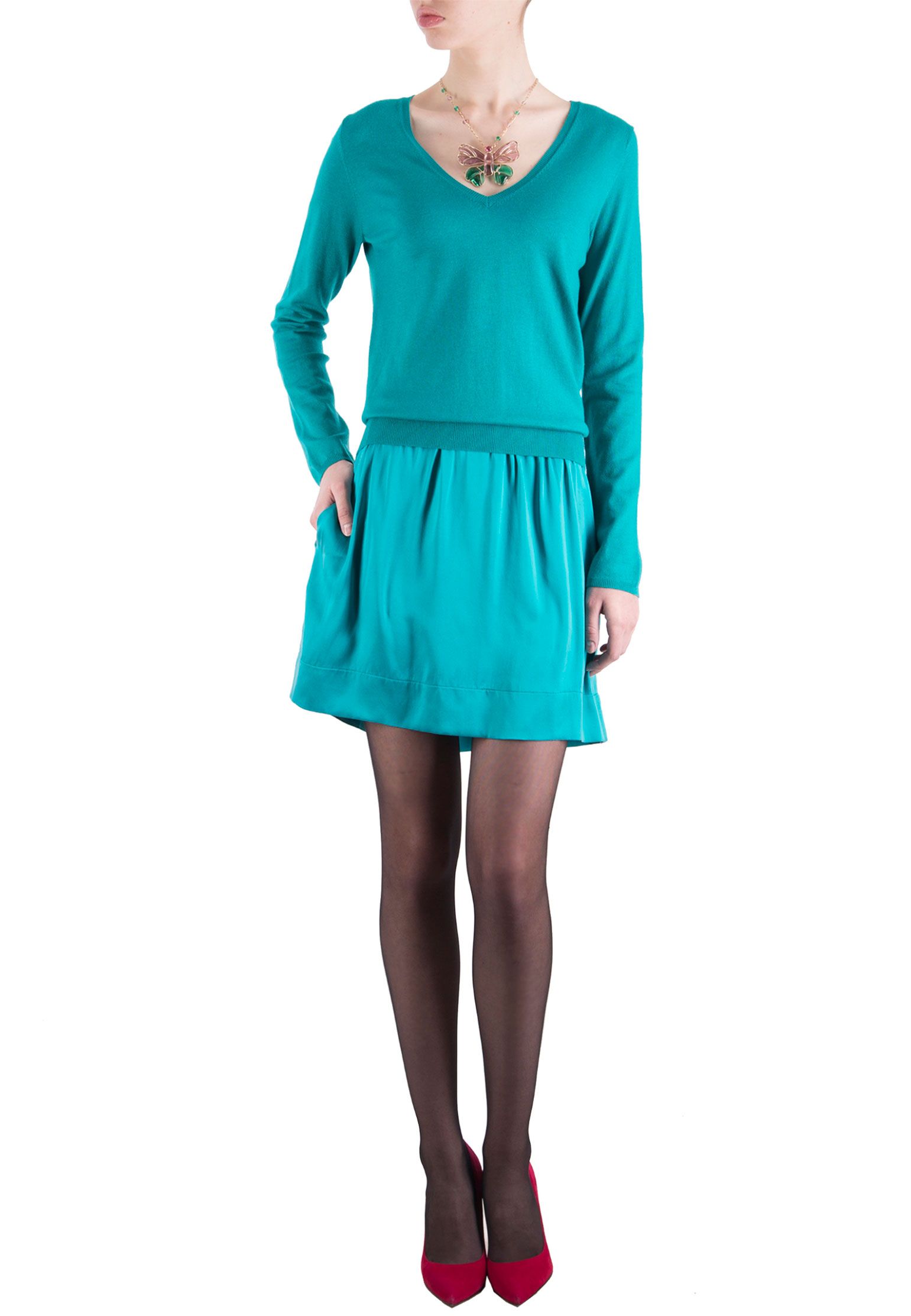 

Платье женское P.A.R.O.S.H. 62292 зеленое S, Зеленый, 62292