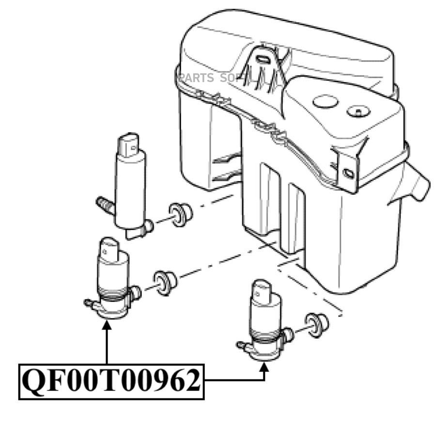 Мотор омывателя LAND ROVER RANGE ROVER III 201007 - 201208