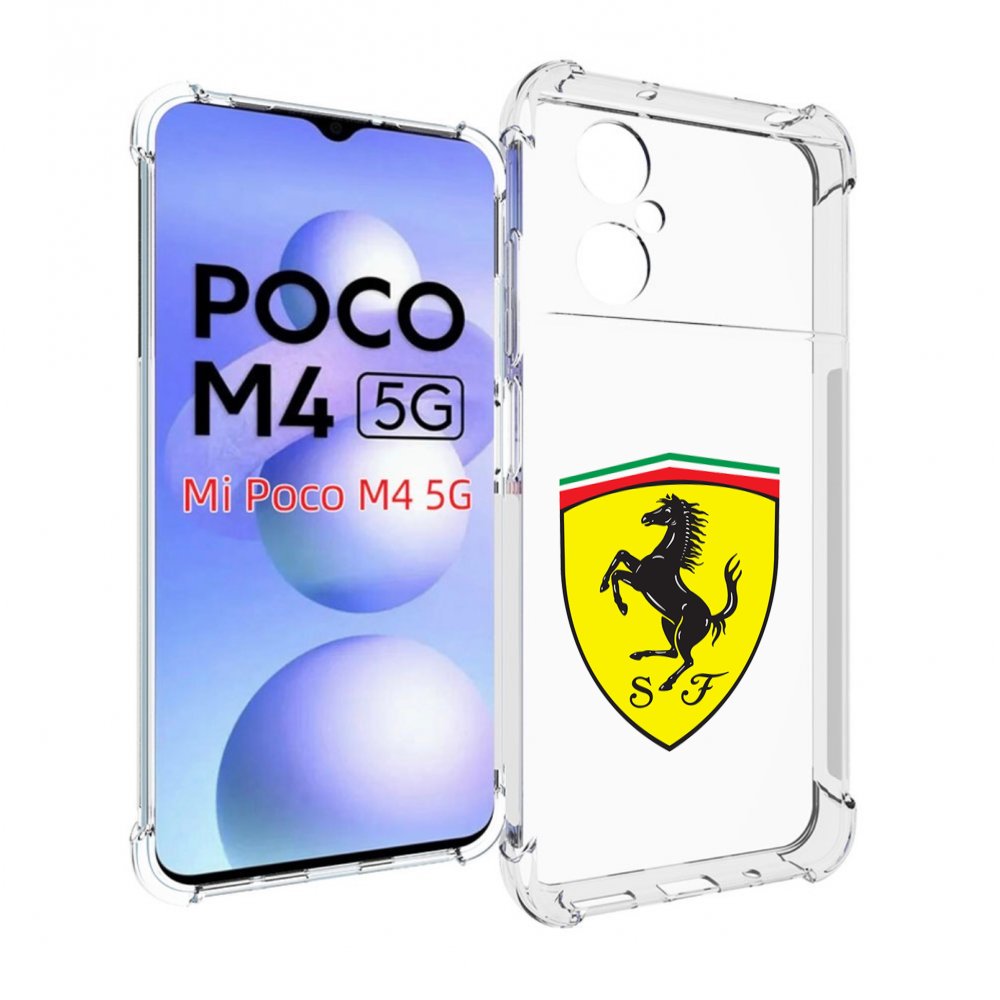 

Чехол Mypads Ferrari-3 Мужской Для Poco M4 5G, Прозрачный, Tocco
