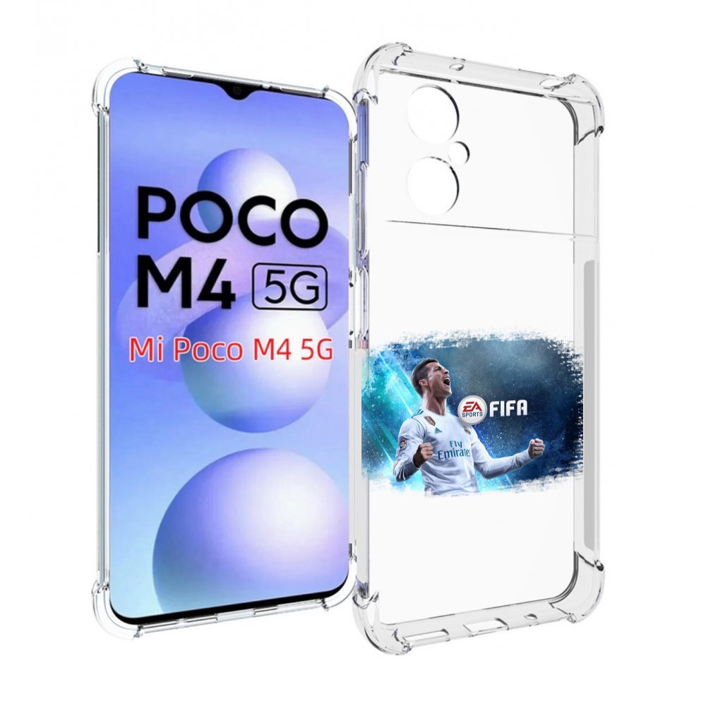 

Чехол MyPads FiFA логотип для Xiaomi Poco M4 5G, Прозрачный, Tocco