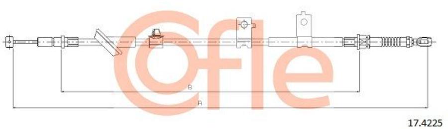 

COFLE 92.17.4225 Трос стояночного тормоза лев задн HONDA JAZZ (II) all (дисковые тормоза)