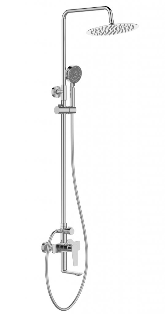 фото Душевая стойка со смесителем для ванны belbagno ancona-vscm-crm