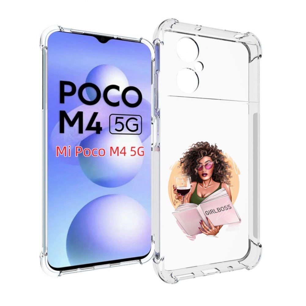 

Чехол MyPads Girlboss with wine_ Etsy женский для Xiaomi Poco M3, Прозрачный, Tocco