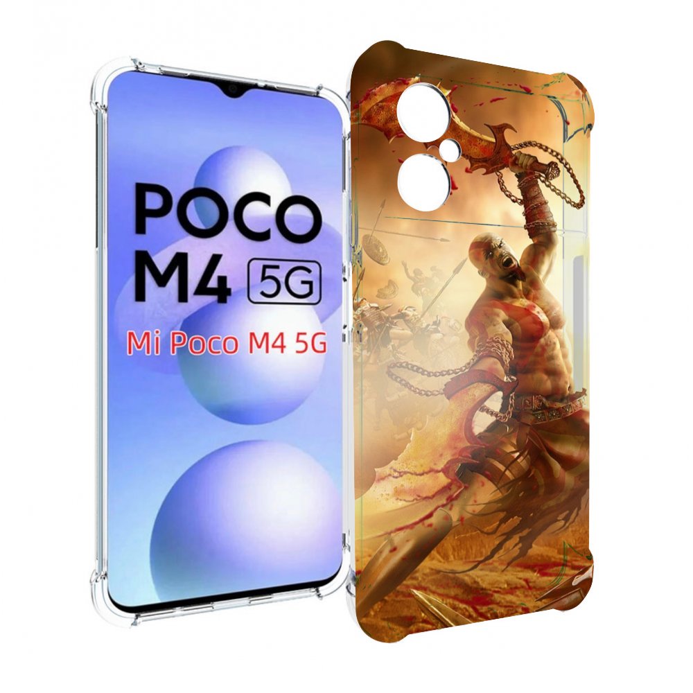 

Чехол MyPads God Of War III для Xiaomi Poco M4 5G, Прозрачный, Tocco