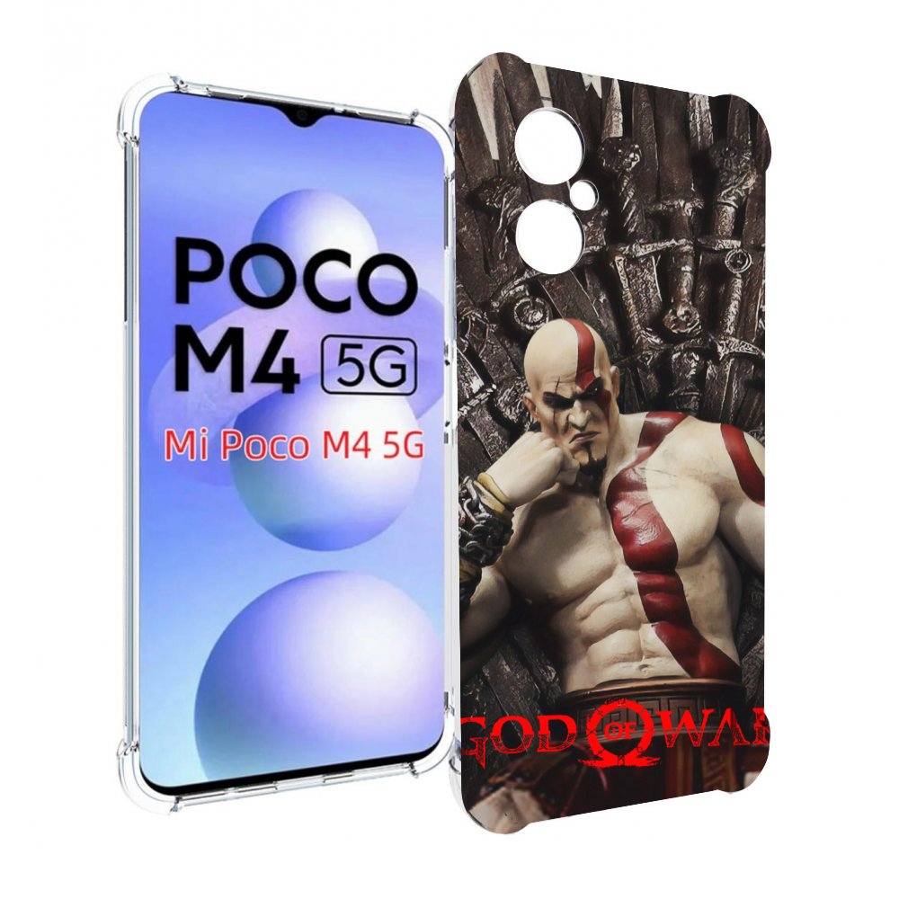 

Чехол MyPads God of War Кратос для Xiaomi Poco M4 5G, Прозрачный, Tocco