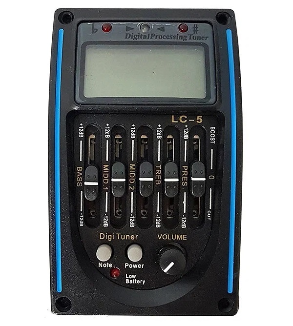 

Baggz Lc-5 Звукосниматель с 5-ти полосным эквалайзером с тюнером, Черный